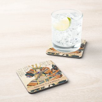 Classic Vintage Japanese Samurai Warrior General Coasters