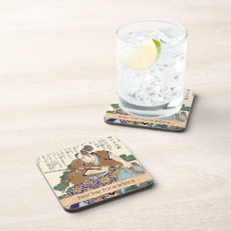 Classic Vintage Japanese Samurai Warrior General Coasters