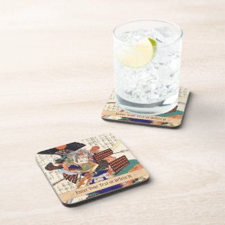 Classic Vintage Japanese Samurai Warrior General Coasters