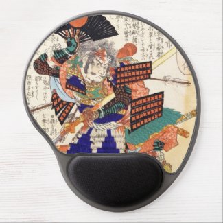 Classic Vintage Japanese Samurai Warrior General Gel Mouse Pad