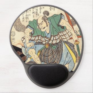 Classic Vintage Japanese Samurai Warrior General Gel Mouse Mat