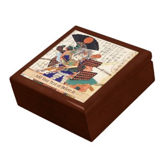 Classic Vintage Japanese Samurai Warrior General Trinket Boxes