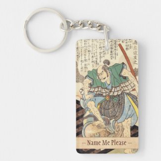 Classic Vintage Japanese Samurai Warrior General Acrylic Keychain