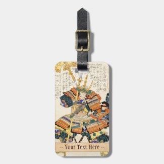 Classic Vintage Japanese Samurai Warrior General Travel Bag Tags