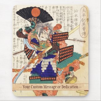 Classic Vintage Japanese Samurai Warrior General Mouse Pads