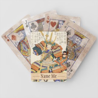Classic Vintage Japanese Samurai Warrior General Poker Cards