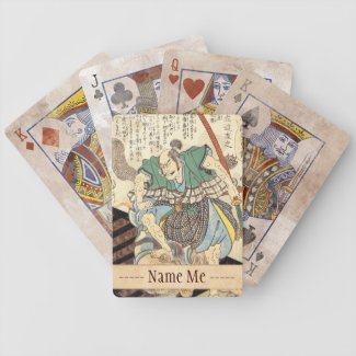 Classic Vintage Japanese Samurai Warrior General Bicycle Poker Cards