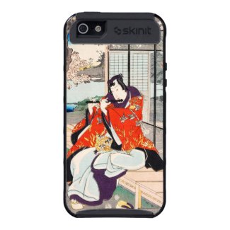Classic vintage japanese ukiyo-e flute player art cover for iPhone 5