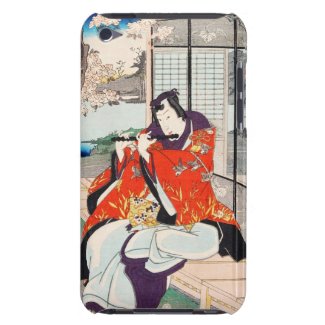 Classic vintage japanese ukiyo-e flute player art iPod touch cover