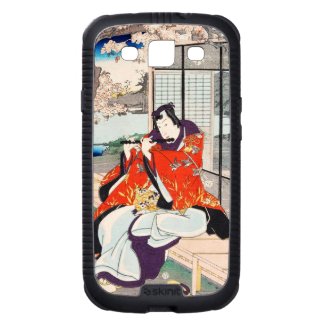 Classic vintage japanese ukiyo-e flute player art galaxy s3 case