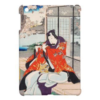 Classic vintage japanese ukiyo-e flute player art iPad mini covers