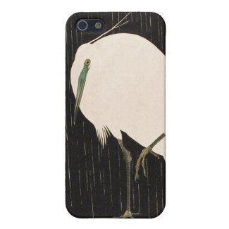 Classic vintage japanese ukiyo-e white crane art case for iPhone 5