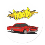 Classic Vintage Pony or Muscle Car Stickers