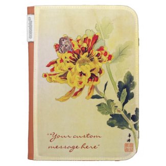 Classic vintage ukiyo-e chrysanthemum butterfly kindle 3 covers