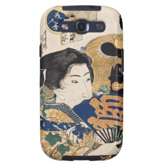 Classic vintage ukiyo-e geisha with fan Utagawa Galaxy S3 Cover