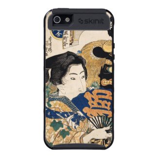 Classic vintage ukiyo-e geisha with fan Utagawa Case For iPhone 5