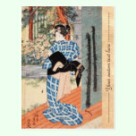 Classic vintage ukiyo-e japanese geisha Utagawa postcards