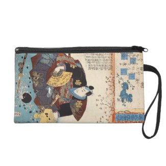 Classic vintage ukiyo-e japanese samurai Utagawa Makeup Bag