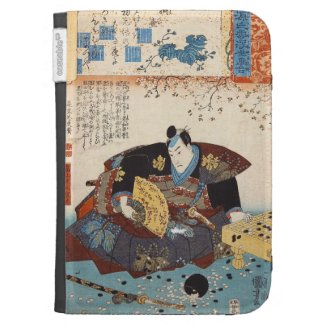 Classic vintage ukiyo-e japanese samurai Utagawa Kindle Folio Case