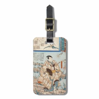 Classic vintage ukiyo-e japanese samurai Utagawa Tag For Bags