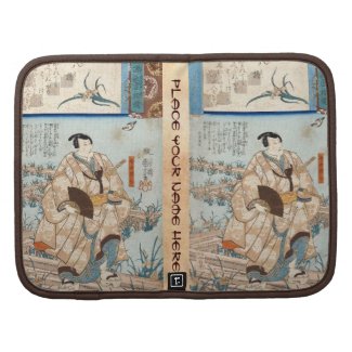 Classic vintage ukiyo-e japanese samurai Utagawa Folio Planner