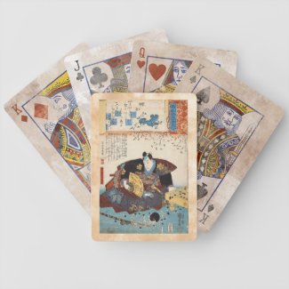 Classic vintage ukiyo-e japanese samurai Utagawa Playing Cards