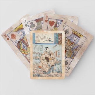 Classic vintage ukiyo-e japanese samurai Utagawa Poker Cards