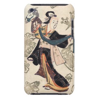 Classic vintage ukiyo-e japanese woman and puppet barely there iPod cover