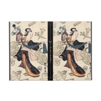 Classic vintage ukiyo-e japanese woman and puppet cases for iPad mini