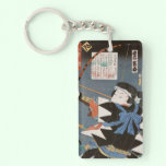 Classic vintage ukiyo-e kyudo archer Utagawa art key chains