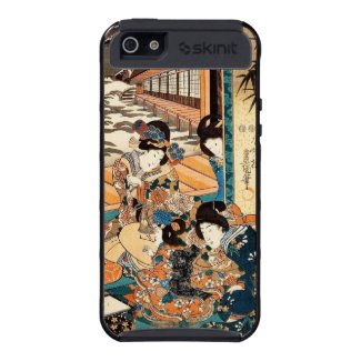 Classic vintage ukiyo-e three geishas Utagawa art Cover For iPhone 5