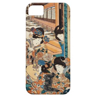 Classic vintage ukiyo-e three geishas Utagawa art iPhone 5 Case