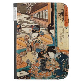 Classic vintage ukiyo-e three geishas Utagawa art Kindle 3 Covers