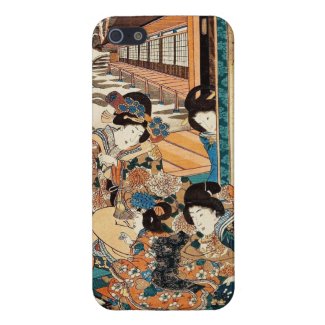 Classic vintage ukiyo-e three geishas Utagawa art iPhone 5 Covers