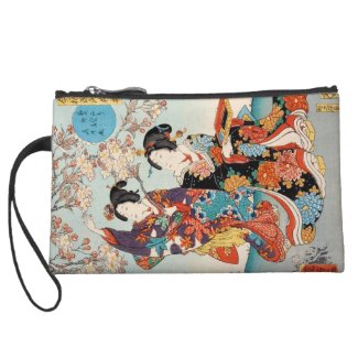 Classic vintage ukiyo-e two geishas Utagawa art Change Purses