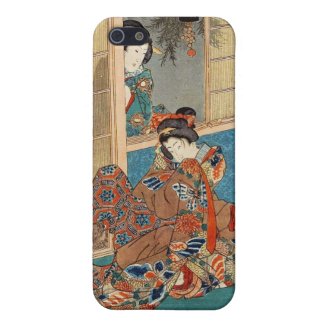 Classic vintage ukiyo-e two geishas Utagawa art Cover For iPhone 5
