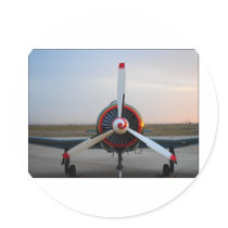 Classic Warbird Round Stickers