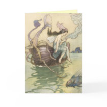Classic Water Fariy Painting All Occation Card by golden_oldies Classic Water Fariy Painting All Occation Card