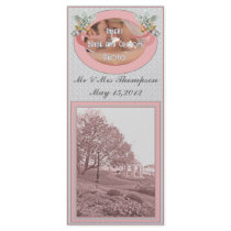 Classic Wedding Memories Reception Menu Personalized Rack Card