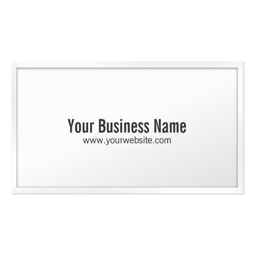 Classic White Border Minimalism Business Card (front side)