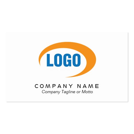Classic White Business Card With Logo (front side)