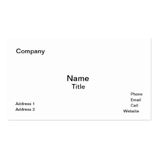 Classic White Business Cards Template