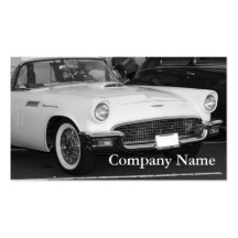 Classic White T-bird Business Cards