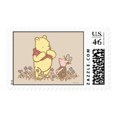 Classic Winnie the Pooh and Piglet 3 stamps