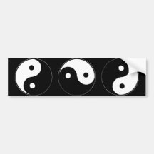 Classic Yin Yang Bumper Sticker