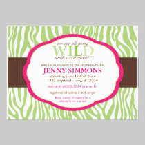 Classic Zebra Print Baby Shower Invitations invitations
