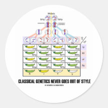 Classical Genetics Never Goes Out Of Style Round Stickers
