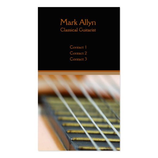 Classical Guitar Business Cards (front side)