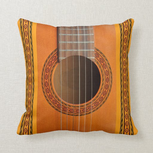 Classical guitar cushion pillow Zazzle