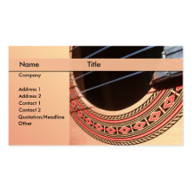classical guitar teacher business card template